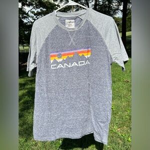 GGS Limited T-Shirt, CANADA, Gray w/ Lt Gray Sleeves, Sz L